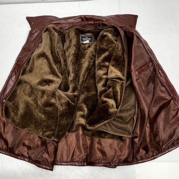 Haband Executive Division Leather Jacket  Patches  Stitch ChocoBrown Men 3X(J12) - Picture 5 of 11